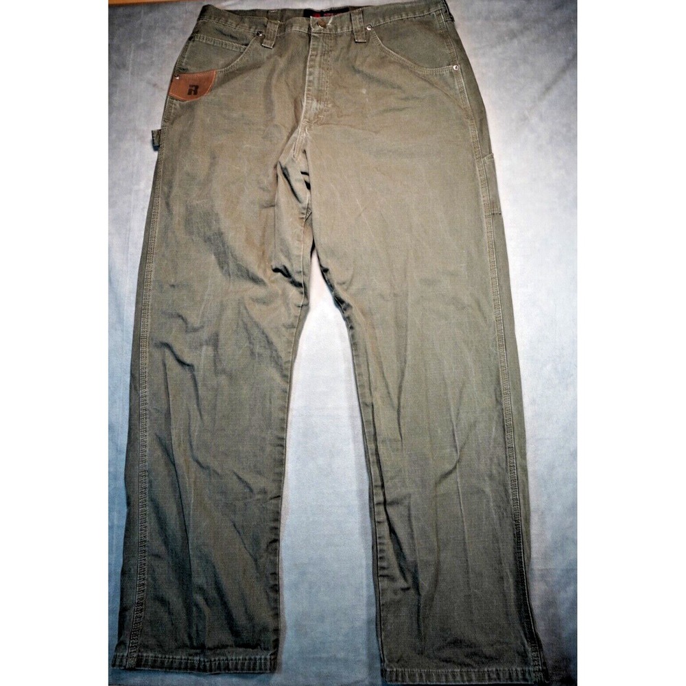 Wrangler Riggs Workwear Pants‎ Measures 36x33 Green Carpenter Rip Stop